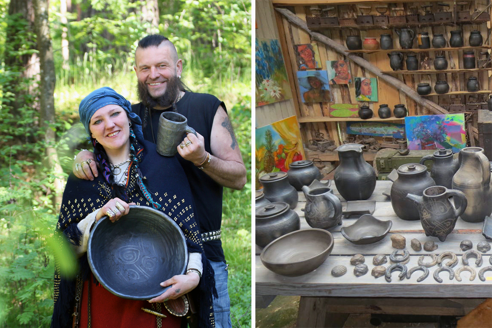 Гончар Айварс Ушпелис и художница Весма Ушпеле